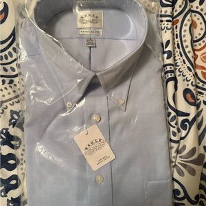 NWT Pale Blue Men's Eagle Shirtmakers Dress Shirt size 18 34/35